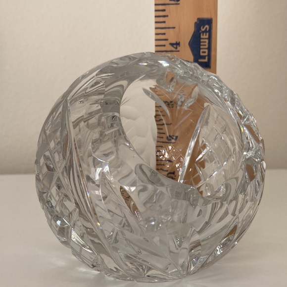 Vintage Cut Lead Crystal Sphere Orb Round Bowl Cigar/Cigarette Ashtray Bowl - Picture 9 of 10
